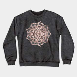 Leafy Pink Mandala Crewneck Sweatshirt